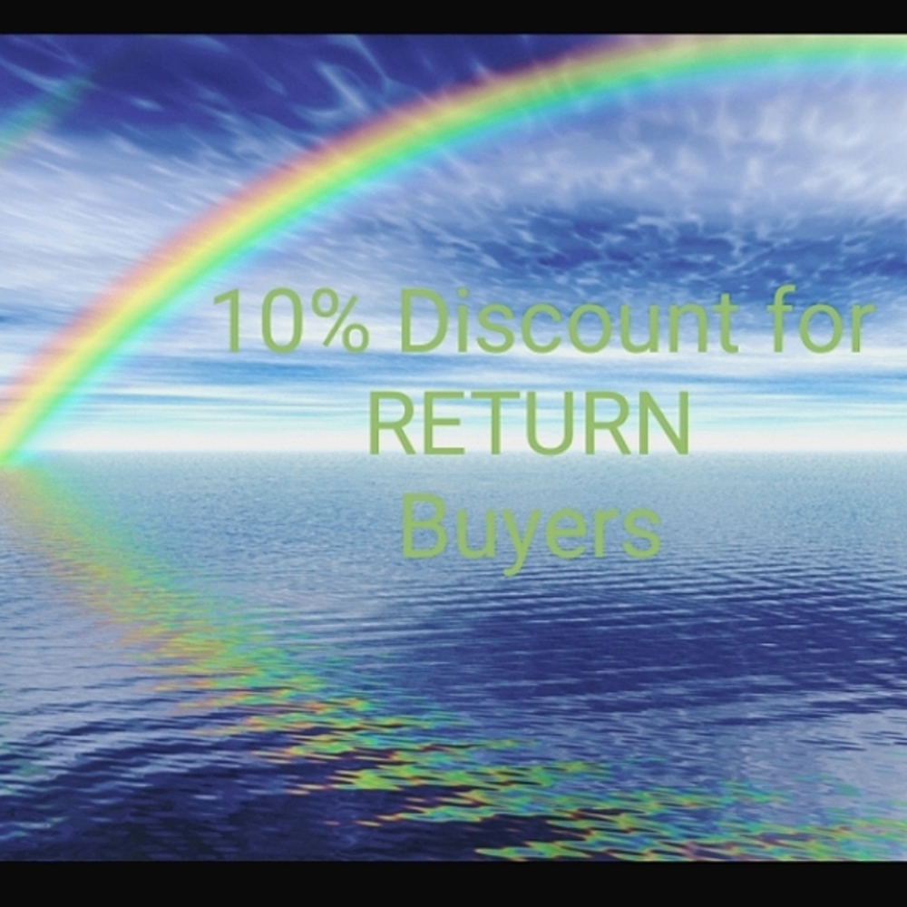 REPEAT CUSTOMER? Message  me for 10% discount on your bundle of ANY item.